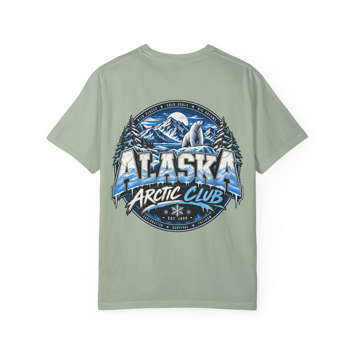 Alaska Arctic Club  Unisex Comfort Color 1717 Streetwear Graphic Tee