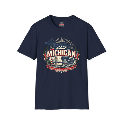 Michigan State Pride Unisex Softstyle T Shirt State Pride Graphic Tee Collections FS03