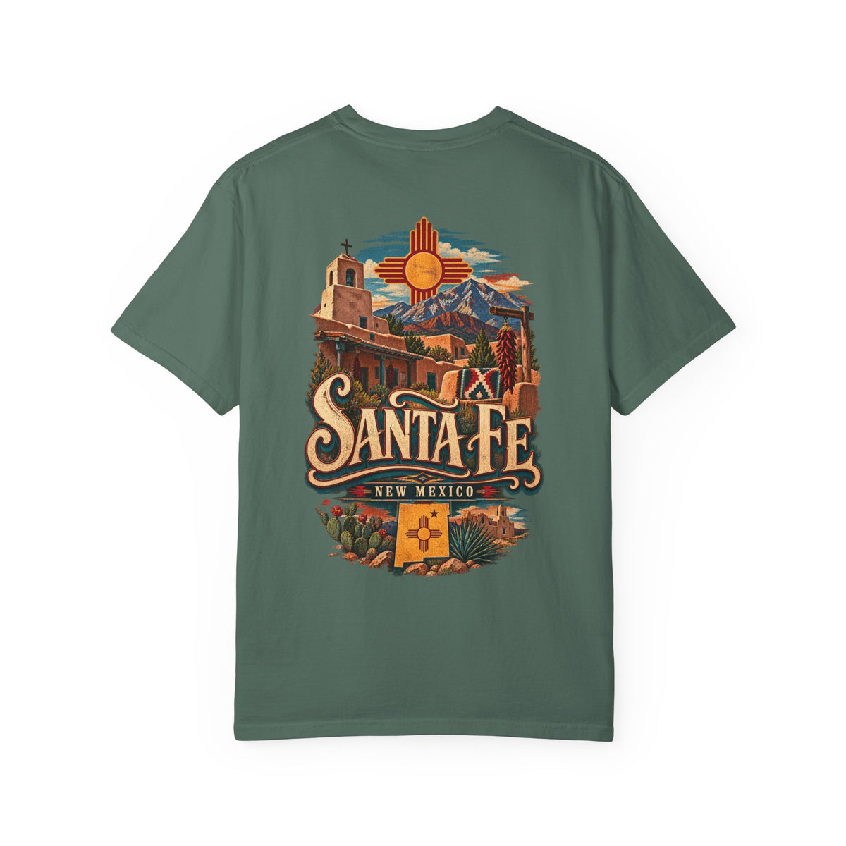 Santa Fe New Mexico Unisex Comfort Color 1717 Streetwear Graphic Tee