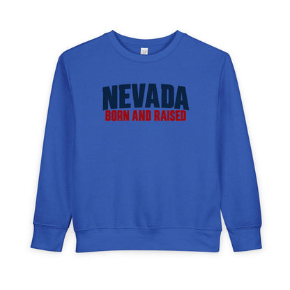 Nevada Born and Raised Minimal Heritage Unisex Toddler Sweatshirt