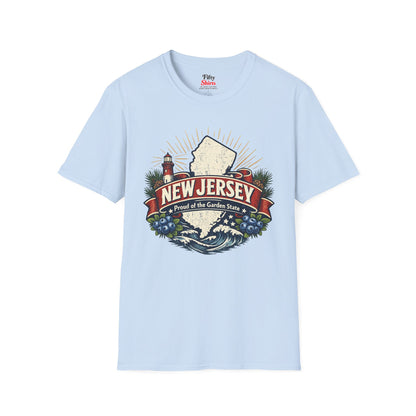 New Jersey State Pride Unisex Softstyle T Shirt State Pride Graphic Tee Collections FS03