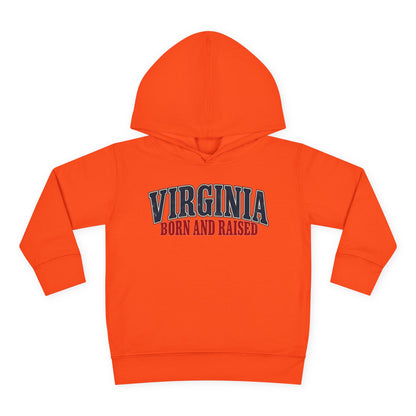 Virginia Born and Raised Southern Heritage Unisex Toddler Pullover Fleece Hoodie