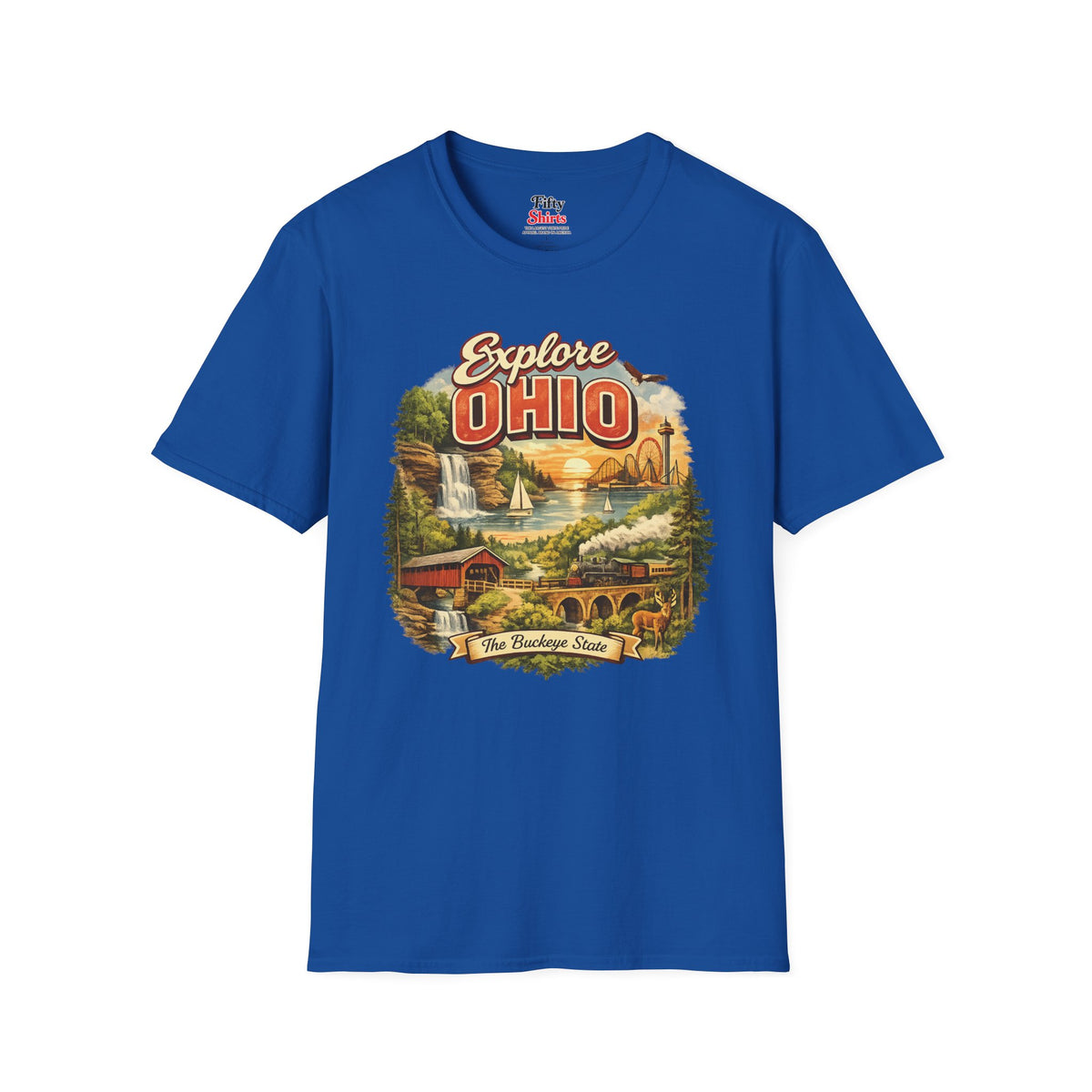 Explore Ohio Unisex Softstyle T Shirt State Pride Graphic Tee Collections FS03