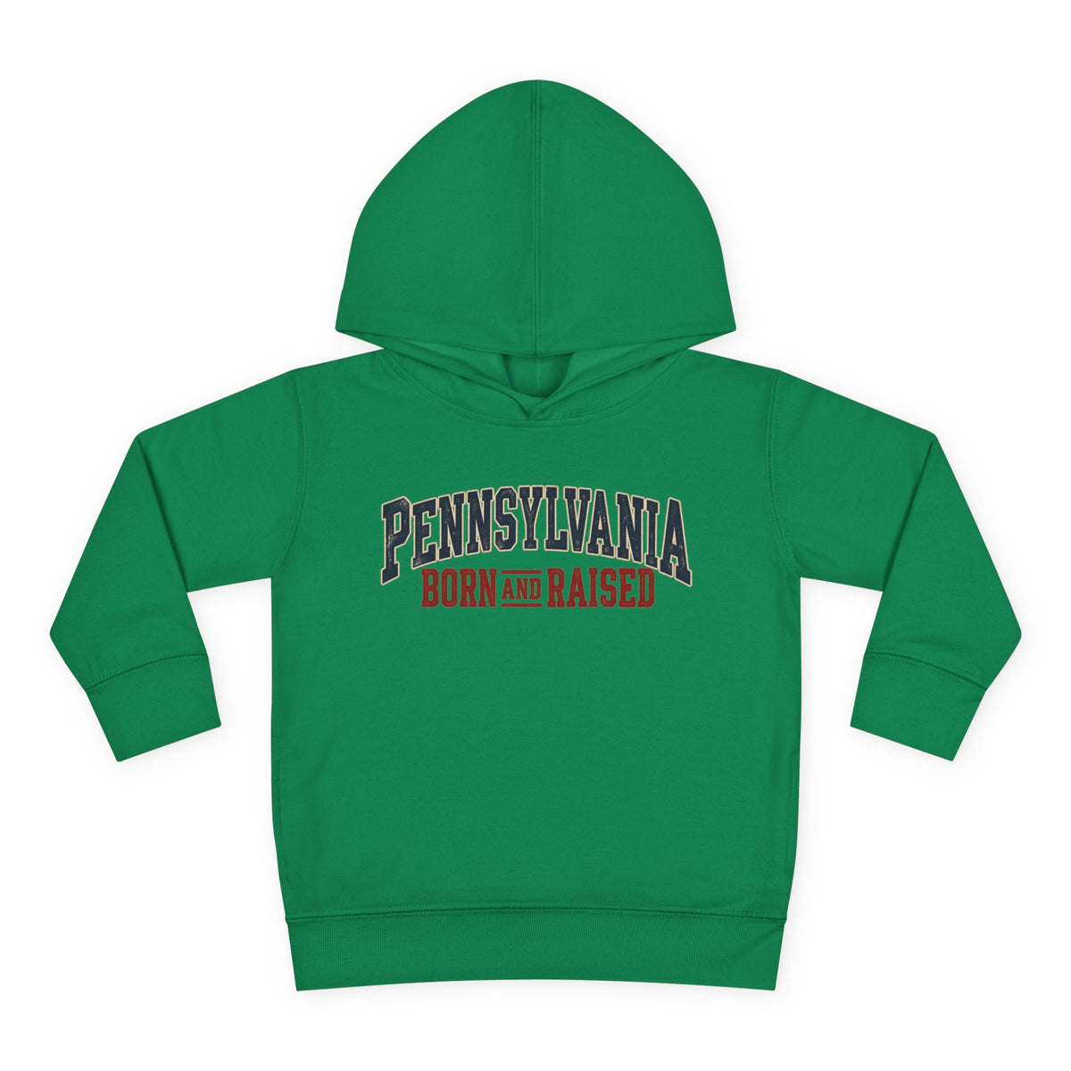 Pennsylvania Born and Raised Classic Souvenir Unisex Toddler Pullover Fleece Hoodie
