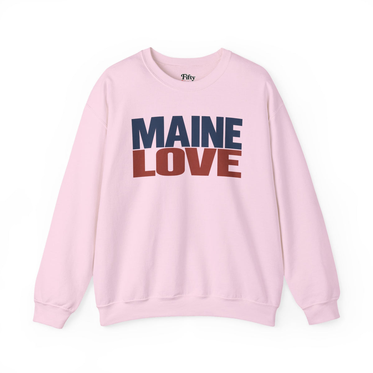 Maine Love Unisex Crewneck Sweatshirt State Name Graphic