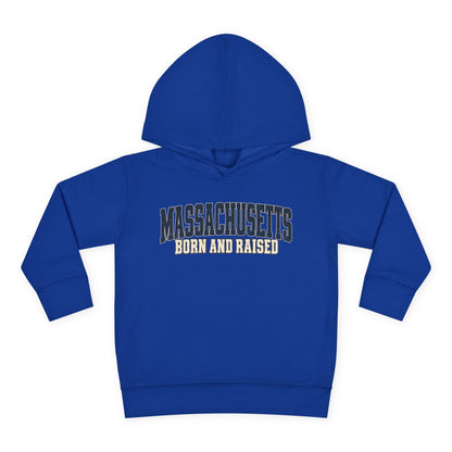Massachusetts Born and Raised Rugged Heritage Unisex Toddler Pullover Fleece Hoodie