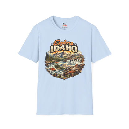 Explore Idaho Unisex Softstyle T Shirt State Pride Graphic Tee Collections FS03