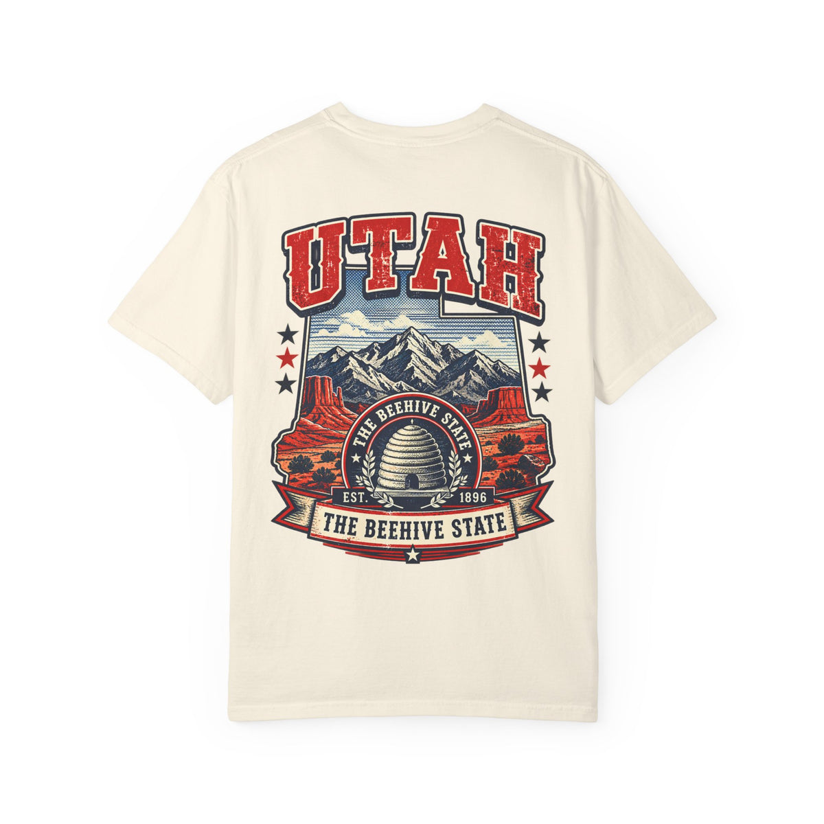 Utah the Beehive State Unisex Comfort Color 1717 Streetwear Graphic Tee