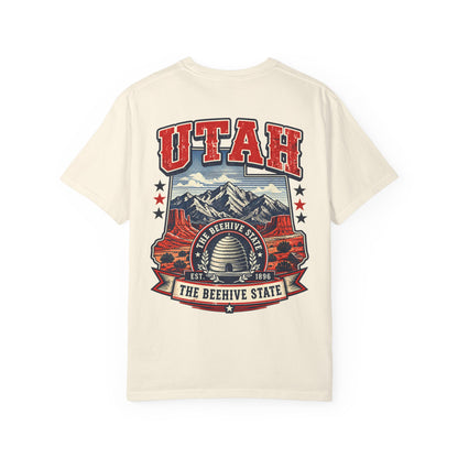Utah the Beehive State Unisex Comfort Color 1717 Streetwear Graphic Tee