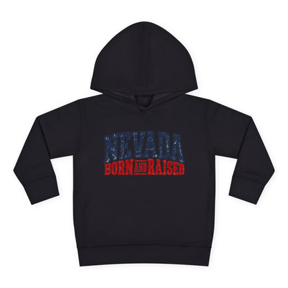 Nevada Born and Raised Rugged Western Unisex Toddler Pullover Fleece Hoodie
