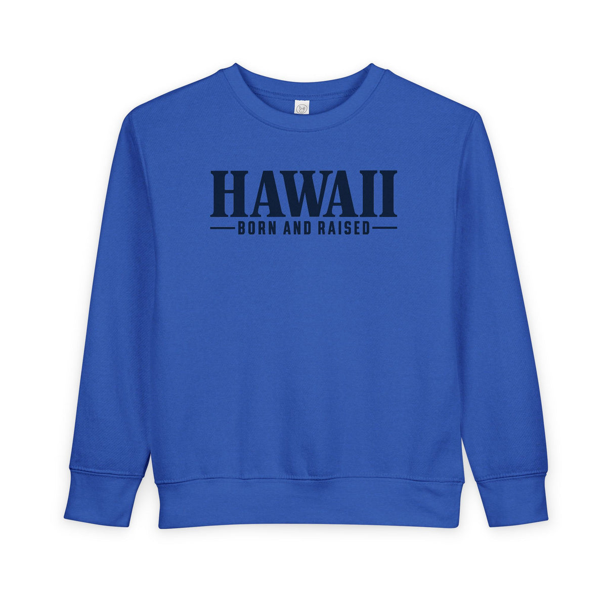 Hawaii Born and Raised Luxury Streetwear Unisex Toddler Sweatshirt