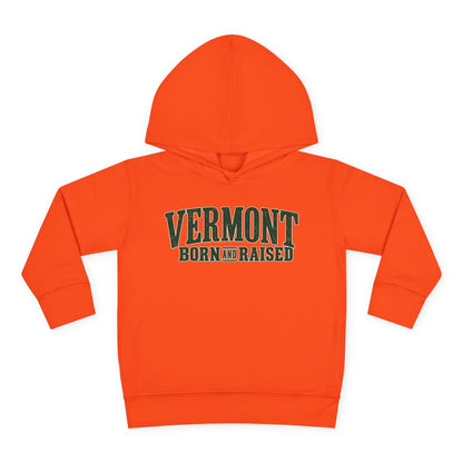 Vermont Born and Raised Premium Vermont Heritage Unisex Toddler Pullover Fleece Hoodie