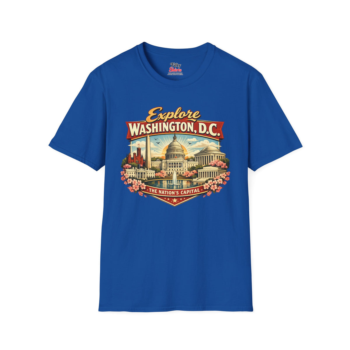 Explore Washington D.C. Unisex Softstyle T Shirt State Pride Graphic Tee Collections FS03