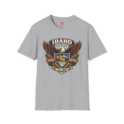 Idaho Americana Eagle Unisex Softstyle T Shirt State Pride Graphic Tee Collections FS03