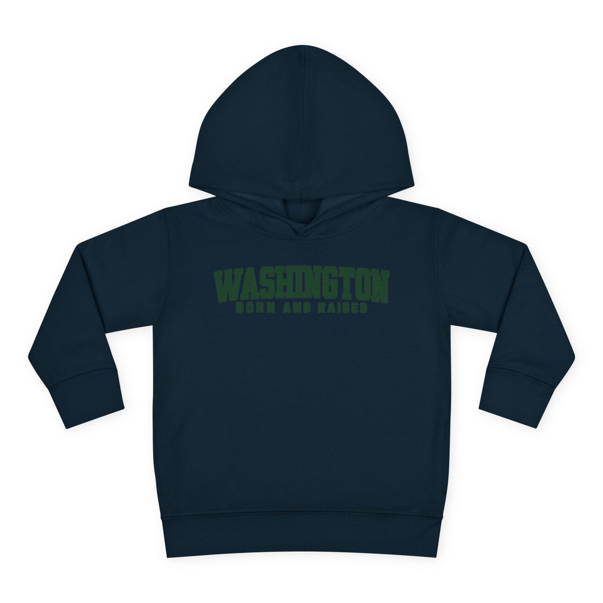 Washington Born and Raised Minimal Modern Unisex Toddler Pullover Fleece Hoodie