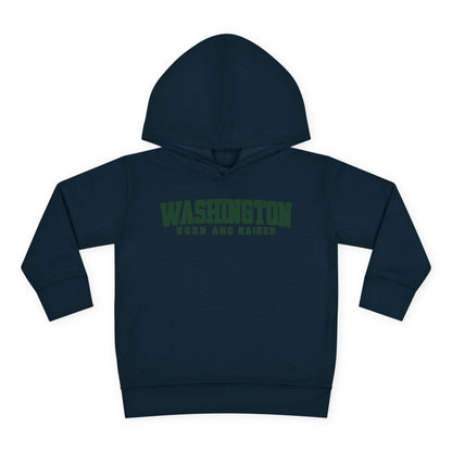 Washington Born and Raised Minimal Modern Unisex Toddler Pullover Fleece Hoodie