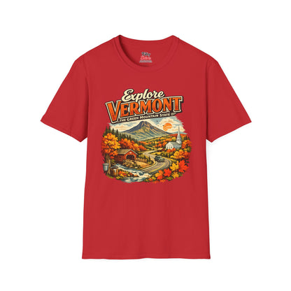Explore Vermont Unisex Softstyle T Shirt State Pride Graphic Tee Collections FS03