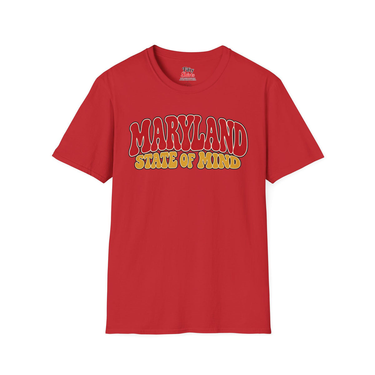 Maryland State of Mind Unisex Softstyle T Shirt State Name Graphic Tee