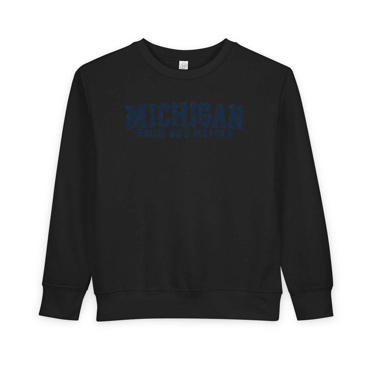 Michigan Born and Raised Rustic Midwest Unisex Toddler Sweatshirt