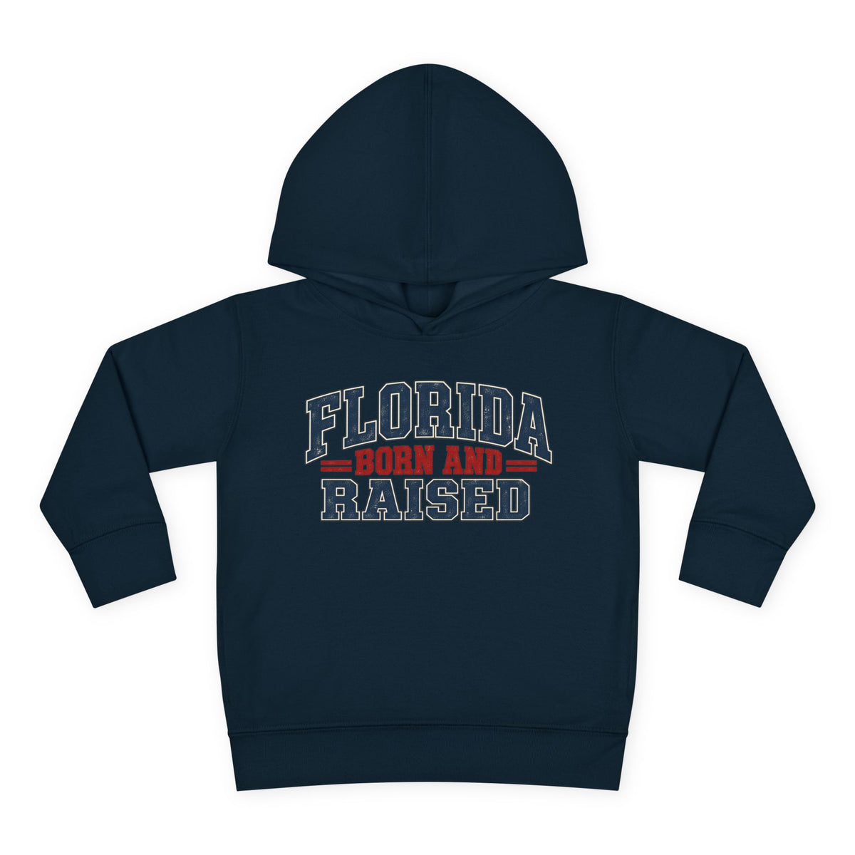 Florida Born and Raised Rustic Americana Unisex Toddler Pullover Fleece Hoodie