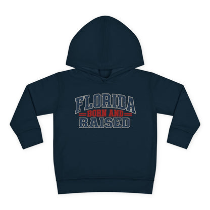 Florida Born and Raised Rustic Americana Unisex Toddler Pullover Fleece Hoodie