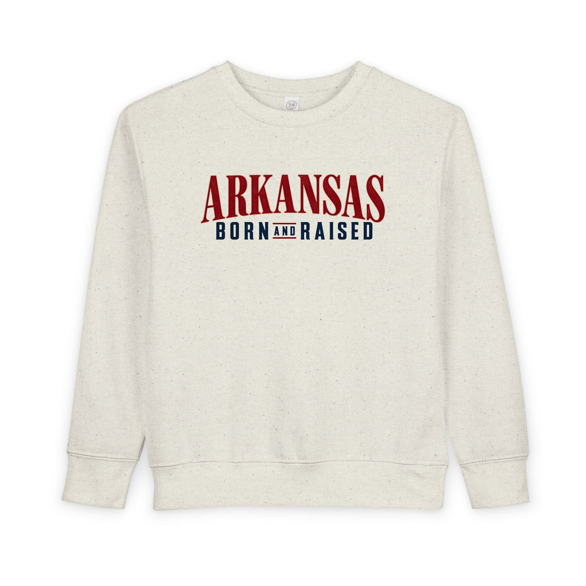 Arkansas Born and Raised Minimal Heritage Luxury Unisex Toddler Sweatshirt