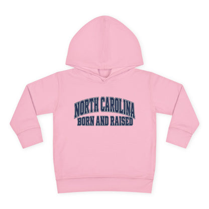North Carolina Born and Raised Old-School Sportswear Unisex Toddler Pullover Fleece Hoodie