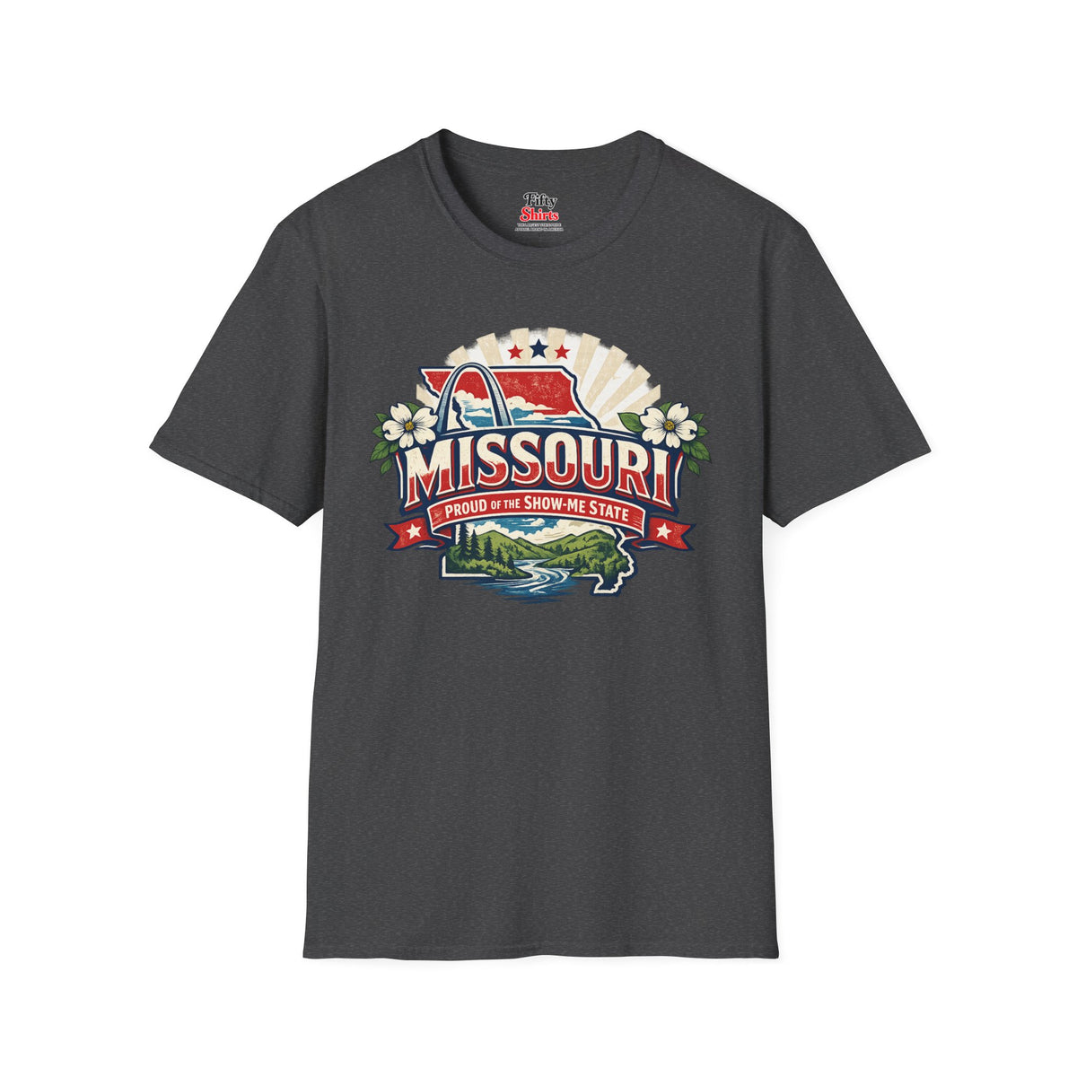 Missouri State Pride Unisex Softstyle T Shirt State Pride Graphic Tee Collections FS03