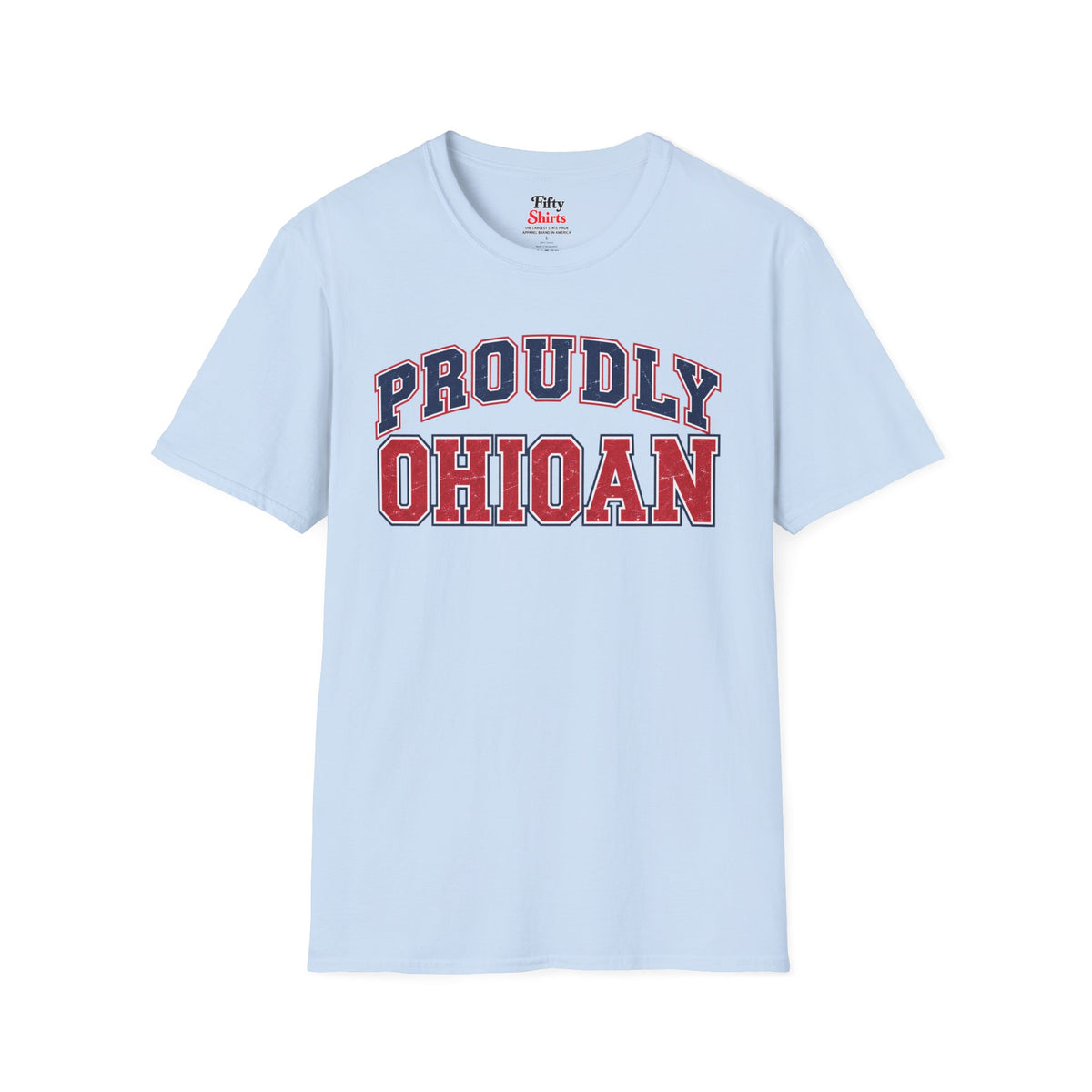 Proudly Ohioan Ohio Unisex Softstyle T Shirt State Name Graphic Tee