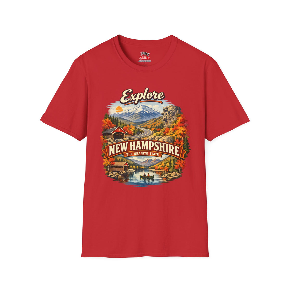 Explore New Hampshire Unisex Softstyle T Shirt State Pride Graphic Tee Collections FS03