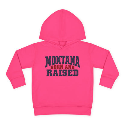 Montana Born and Raised Rustic Workwear Unisex Toddler Pullover Fleece Hoodie