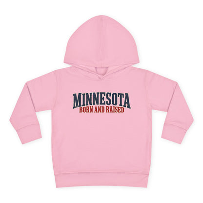 Minnesota Born and Raised Premium Northwoods Unisex Toddler Pullover Fleece Hoodie
