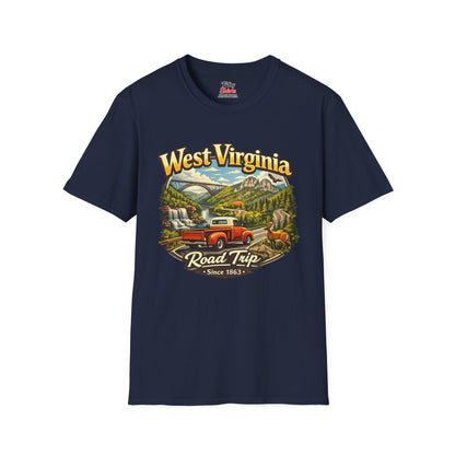 West Virginia Road Trip Unisex Softstyle T Shirt State Pride Graphic Tee Collections FS03