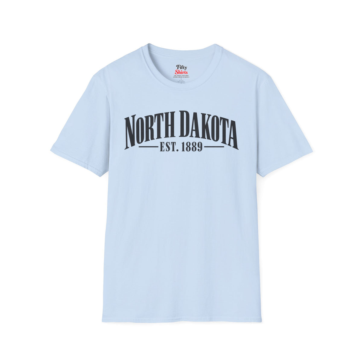 North Dakota Est. 1889 Unisex Softstyle T Shirt State Name Graphic Tee