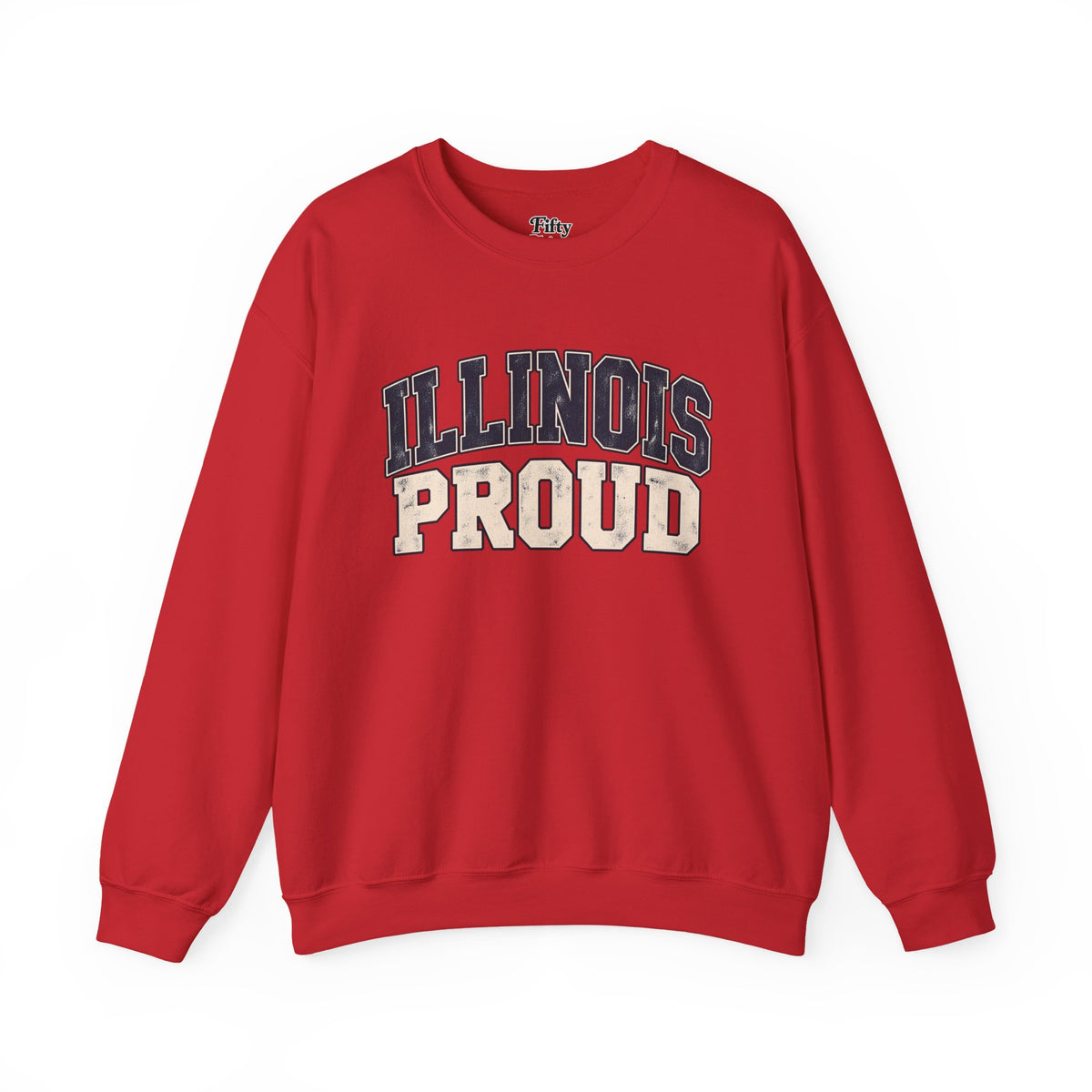 Illinois Proud Unisex Crewneck Sweatshirt State Name Graphic