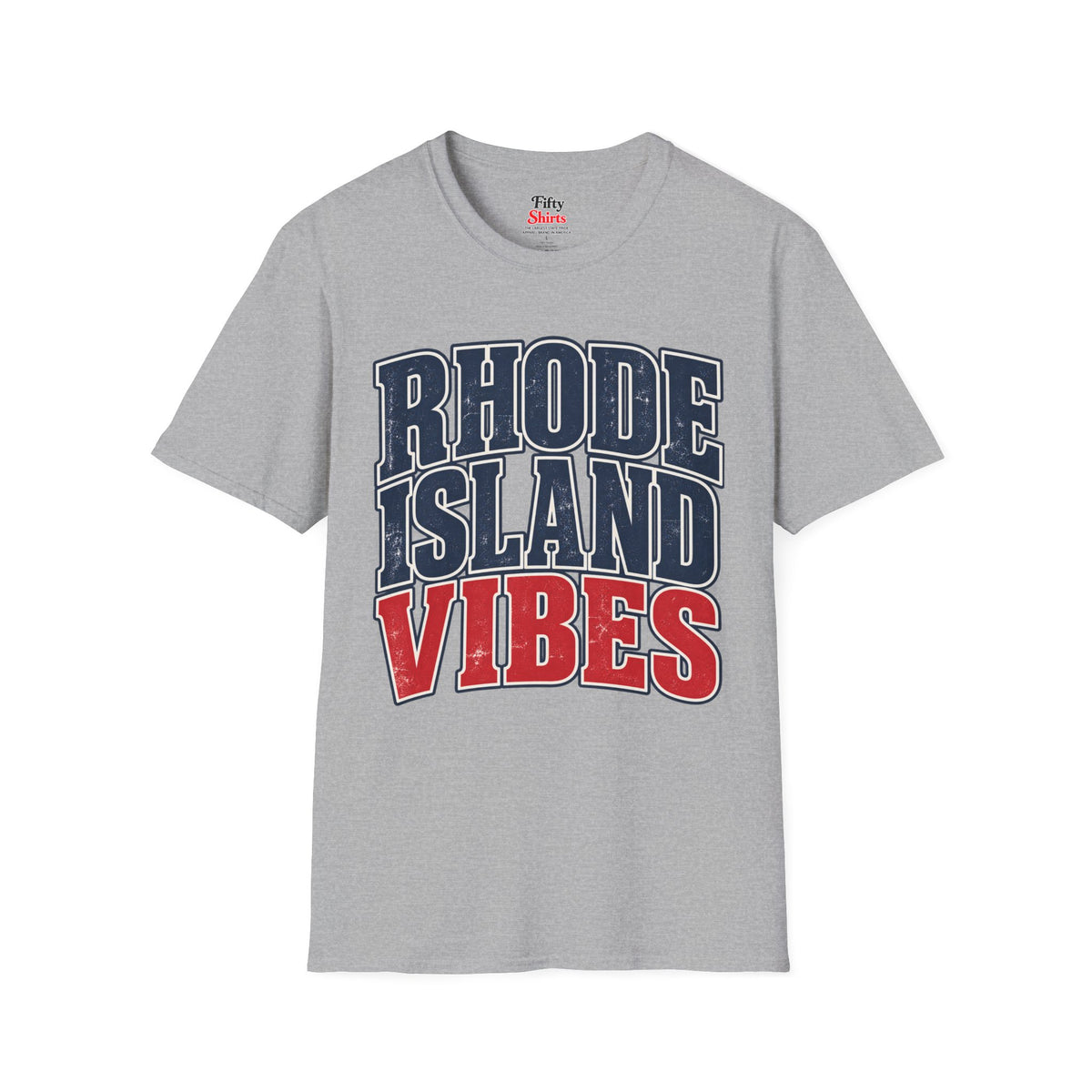 Rhode Island Vibes Unisex Softstyle T Shirt State Name Graphic Tee