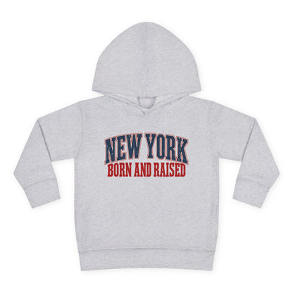 New York Born and Raised Old-School Americana Unisex Toddler Pullover Fleece Hoodie Graphic