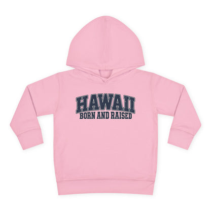 Hawaii Born and Raised Vintage Athletic Unisex Toddler Pullover Fleece Hoodie