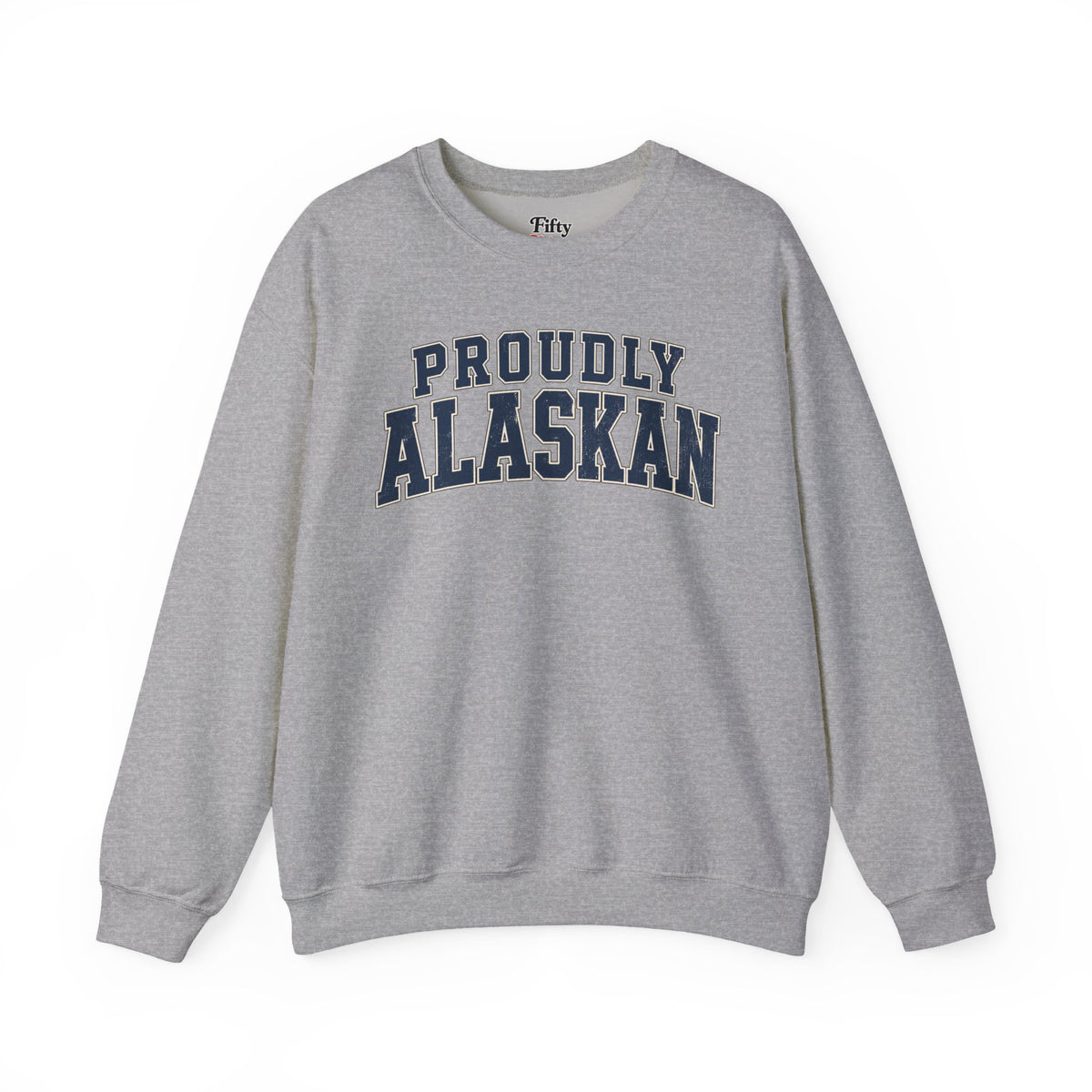 Proudly Alaskan Alaska Unisex Crewneck Sweatshirt State Name Graphic
