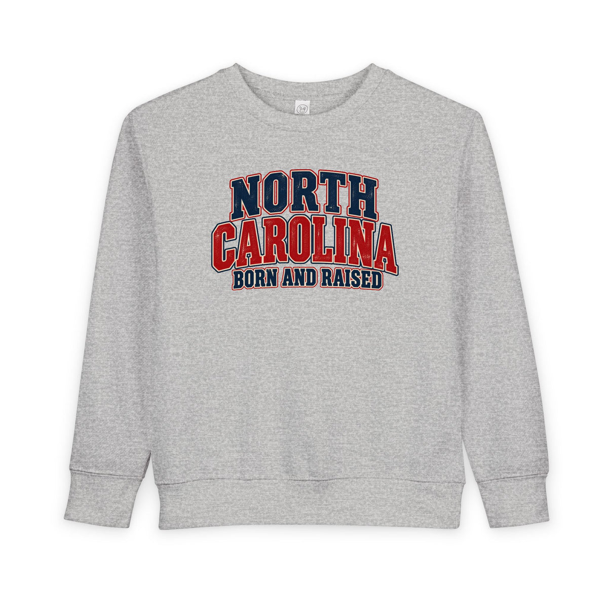 North Carolina Born and Raised Vintage Americana Unisex Toddler Sweatshirt