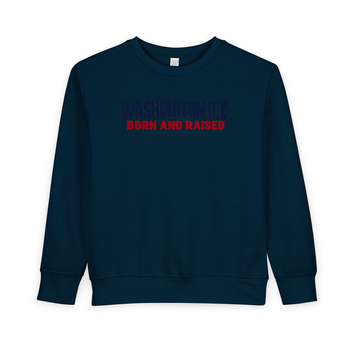 Washington DC Born and Raised Minimal Modern Unisex Toddler Sweatshirt