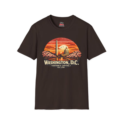 Washington D.C. Monument Sunset Unisex Softstyle T Shirt State Pride Graphic Tee Collections FS03