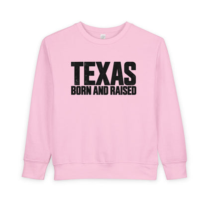 Texas Born and Raised Modern Minimal Unisex Toddler Sweatshirt