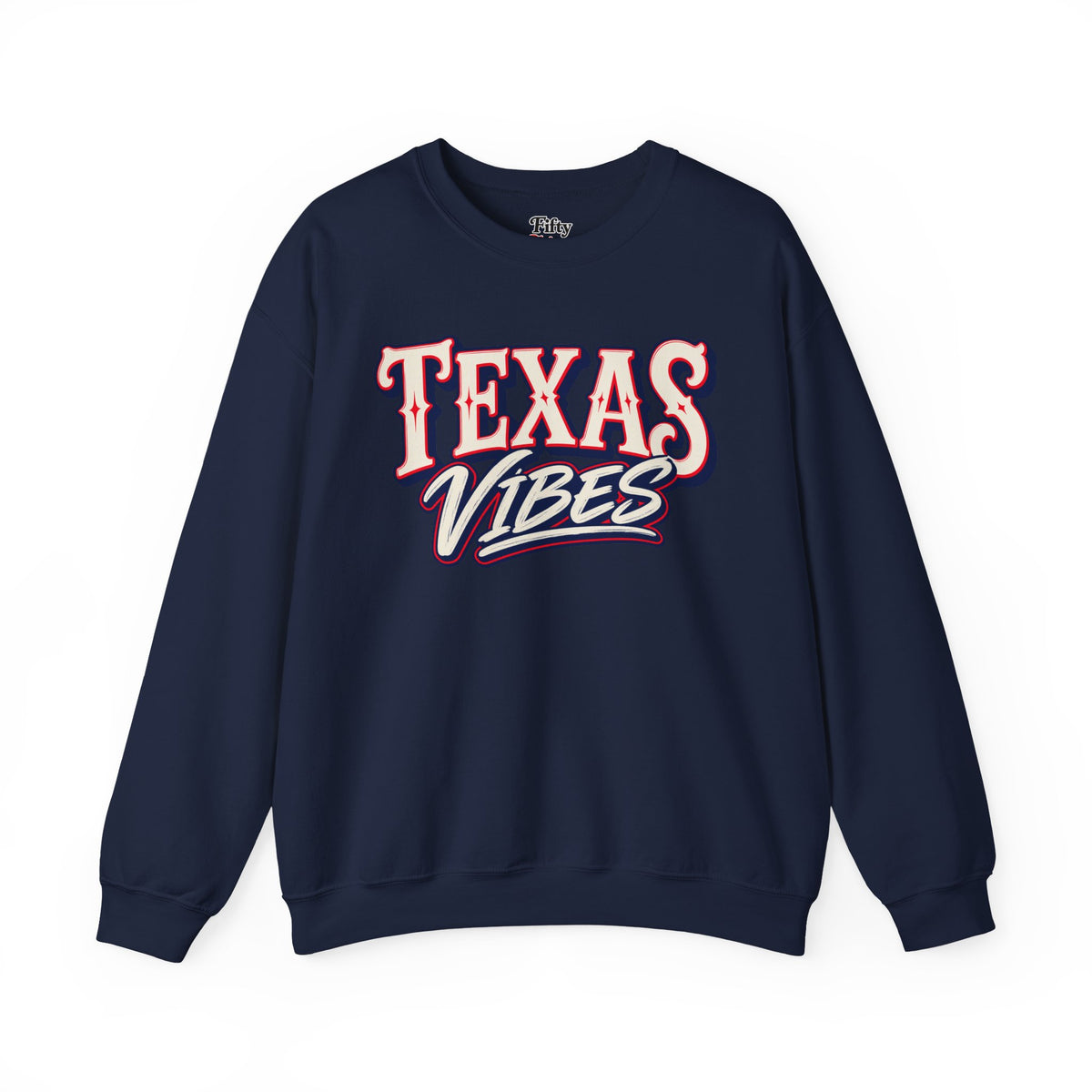 Texas Vibes Unisex Crewneck Sweatshirt State Name Graphic