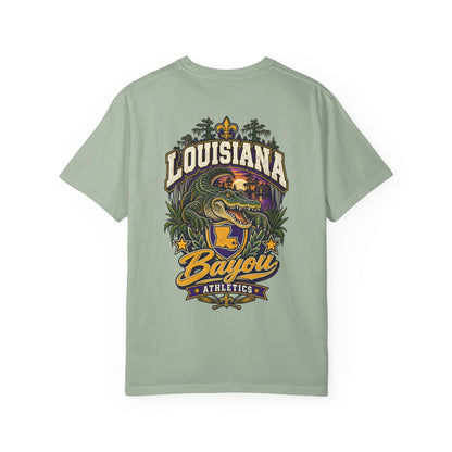 Louisiana Bayou Athletics Unisex Comfort Color 1717 Streetwear Graphic Tee