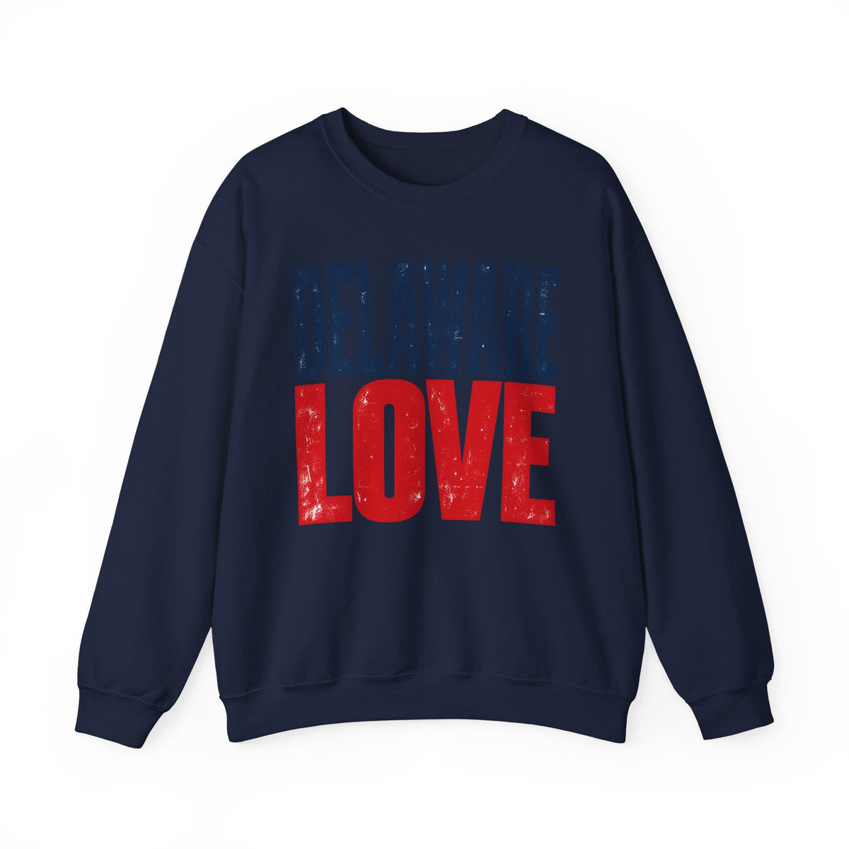 Delaware Love Unisex Crewneck Sweatshirt State Name Graphic