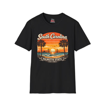 South Carolina Coastal Sunset Unisex Softstyle T Shirt State Pride Graphic Tee Collections FS03