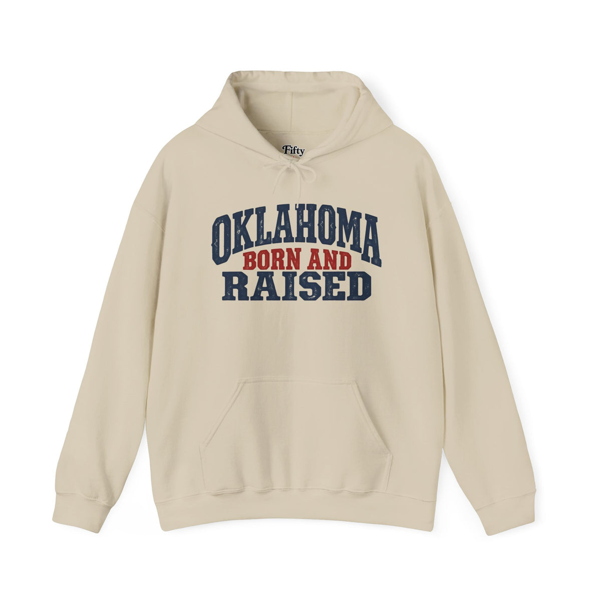 Oklahoma Born and Raised Rustic Americana Unisex Hoodie Graphic