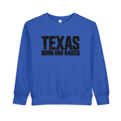 Texas Born and Raised Modern Minimal Unisex Toddler Sweatshirt