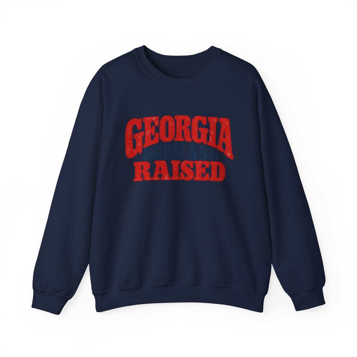Georgia Born and Raised Retro Unisex Sweatshirt Graphic